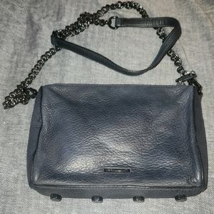 Rebecca Minkoff Black Leather & Chain Crossbody Bag